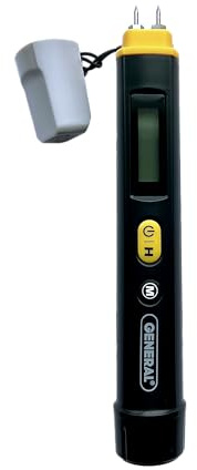 General Tools Compact Digital Moisture Meter MMP100 – Pin-Style Tool Detects Moisture in Wood and Building Materials to Help Identify Targeted Moisture Levels and Prevent Water Damage