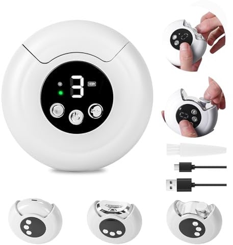 Electric Nail Clipper, 3-in-1 Nail Care Kit, 3-Speed Adjustable, Electric Nail File Baby, Baby Nail Clippers, Toenail Clippers, Electric Baby Nail Trimmer, Perfect for Kids, Elderly and Women