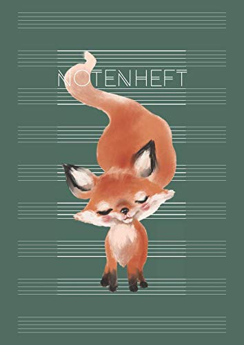 Notenheft: DIN A4 Blanko Musiknotensystem mit Inhaltsverzeichnis | Musik Noten für Schule, Unterricht & Hobby | große Lineatur für Anfänger