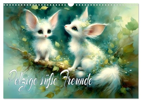 Pelzige süße Freunde (Wandkalender 2026 DIN A3 quer), CALVENDO Monatskalender: Freundlicher Besucher durch das ganze Jahr, mit KI erstellt. (CALVENDO Tiere)