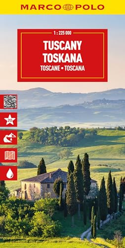 MARCO POLO Reisekarte Italien 07 Toskana 1:225.000: Straßenkarte und Autokarte mit sehenswerten Strecken, Highlights und digitaler Erweiterung