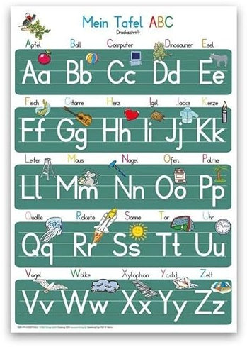 Mein Tafel-ABC in Druckschrift: Lernposter, DINA 3, laminiert