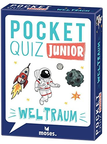 moses. Pocket Quiz Junior – Weltraum, Das Kinderquiz mit 100 Fragen und Fakten rund um die unendlichen Weiten des Weltalls, Für Kinder ab 8 Jahren