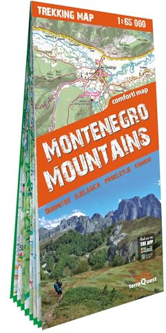Montenegro mountains / Durmitor / Bjelasica / Prokletije / Komovi (Trekking map)