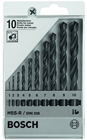 Bosch Pro 10tlg. Metallbohrer-Set HSS-R rollgewalzt