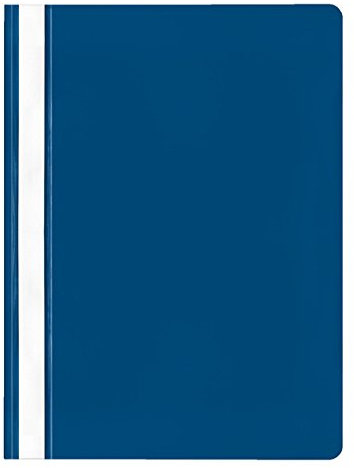 Schnellhefter A4 PP 130my blau Deckel tr durchgehender Beschr.Str.