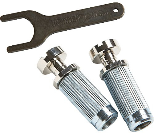 TonePros US Thread Locking Steel Stud Set For Vintage Wraparound Bridges Chrome