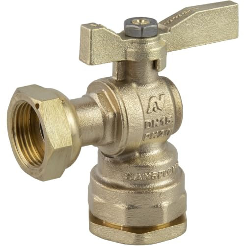 Robinet compteur d'eau avant/après compteur équerre PE - Diamètre écrou 20x27 - Diamètre extérieur 25