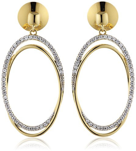 Esprit Collection Antheia Ohrringe Silber vergoldet Gelbgold mit Zirkonia ELER92944B000
