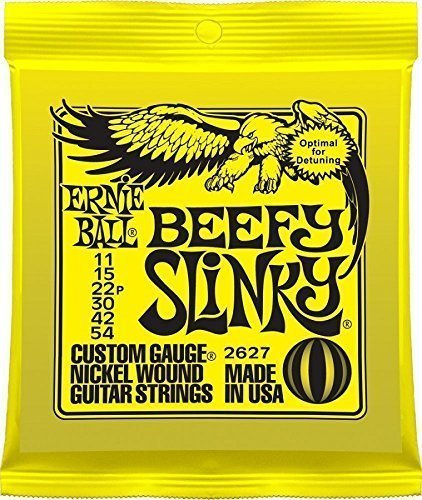 Ernie Ball Bullige Slinky E-gitarrensaiten - beinhaltet 6 kostenlos plektren
