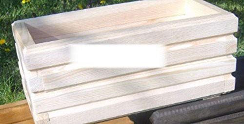 KENA D-2 Garden Holz Pflanzkasten Höchste Qualität Blumenkasten (Länge 80 cm, Roh)