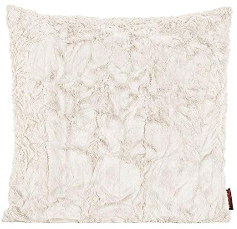 Magma Kissenhülle Fluffy - 50 x 50 cm - Plüsch Kissenhülle Felloptik - sehr flauschig und kuschelig - in vielen Farben, Farbe:Magma_beige_071