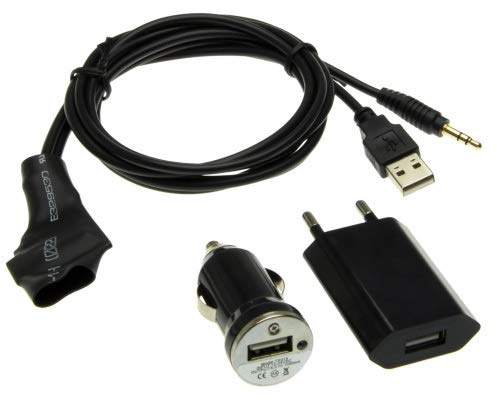 Car Bluetooth AUX IN Adapter Cable + Jack Plug + Charging Cigarettes Lighter for Skoda Seat Radio SET