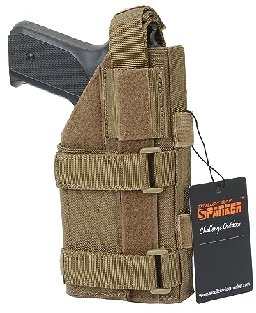 EXCELLENT ELITE SPANKER Taktische verstellbare Pistolenhalfter für M1911 G17 G18 G19 G26 G34 XD-45acp CZ P-10C(Braun)