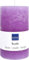 Kerze Stumpen Rustik violett als Tischdeko Ø 6cm, Höhe 10cm