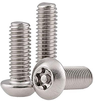 BOZONLI Vis Inox M6 Vis à Tête Ronde Boulon Vis à Tête Bombée Torx, M6×16mm,5 pcs