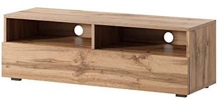 SELSEY REDNAW Meuble TV Moderne avec tiroir en chêne Wotan 100 cm