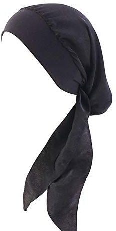 PB-SOAR Damen Kopftuch Kopfbedeckung Turban Bandana Schal Tuch Mütze für Haarverlust Chemo Krebs (Schwarz)