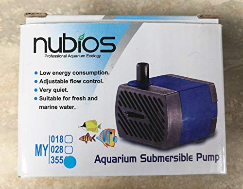 New Little Birds Pompa ad Immersione per Acquario/Fontane Nubios (My 355 - Pompa Flusso 350 l/h)