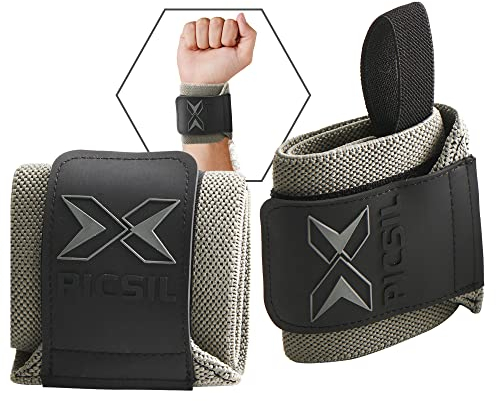 PICSIL Handgelenkschoner für Crosstraining, Starke Handgelenkstütze mit Daumenschlaufe, Flexibles Band aus Stretch-Baumwolle, ideal für Gewichtheben, Boxen, Training (Grün)