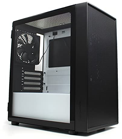 Tecware Nexus Air M2 Tour de jeu compacte en maille, mATX - Noir et blanc