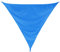 Sonnensegel 3 m dreieckig - blau - Sonnenschutz wasserabweisend - UV-Schutz Garten Terasse Camping