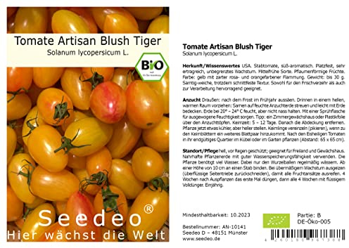 Seedeo® Tomate Artisan Blush Tiger (Lycopersicum L.) 20 Samen BIO