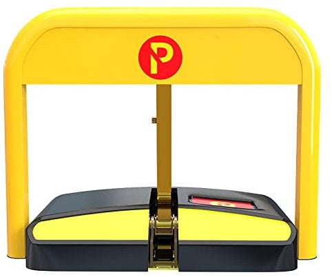 Elektrisch Parksperre 180° Automatische Parkbügel Wasserdicht Klappbar Parkplatzbügel Intelligentes Parkschloss, LegierterStahl Antikollision, mit Fernbedienung, Automatische Barriere Alarmierte