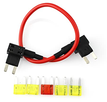 Sicherungshalter, Bypass-Kabel, 14 AWG, 20 A, Reparatur, Kraftstoffpumpe, Relais, Bypass-Kabel, kompatibel mit Dodge Jeep Chrysler VW 2007–2016,