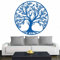 INDIGOS UG - Wandtattoo Wohnzimmer - Wandaufkleber Baum des Lebens - 0 - Lebensbaum Weltenbaum - 60x60 cm - Enzian - Aufkleber Kinderzimmer Schlafzimmer Küche Badezimmer Büro Dekoration