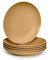 Juego de 6 Platos de Plastico Duro Reutilizables e Irrompibles para Navidad y Fiestas. Classic (Plato 20 Oro)
