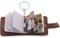 Bycuss Porte-clés photo personnalisé Ablum, porte-clés personnalisé de 5 à 10 photos, mini porte-clés de mémoire de livres photo, Cuir véritable, comme montré