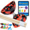 Juggle Dream Jester Diabolo Set de Jonglage avec Diabolo à roulement à Billes, Baguettes en Bois et Vidéo d'apprentissage en Ligne (Noir/Rouge)