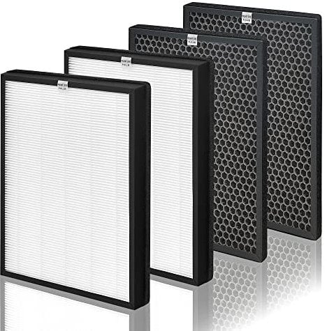 AP-B102 Replacement Filter Compatible with Alexapure Breeze Air Pu-rifier AP-B102 and 3049 Filter Set, 2 H13 True HEPA Filters and 2 Activated Carbon Filters Included
