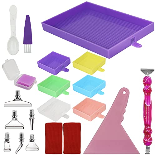 SENHAI Diamant-Kunst-Set, Mehrfarbiges Malerei-Zubehör, Tablett-Organizer für DIY-Handwerk