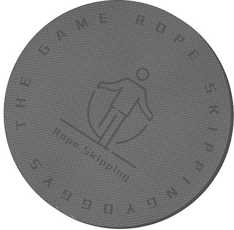 RVUEM Springseilmatte, Yoga Matte, Runde Trainingsmatte, StoßDäMpfungsmatte, StrapazierfäHige Fitness Polsterung, FüR Cross Rope üBungen, Verwendung Im Innen Und AußEnbereich,Diameter 60cm,8mm