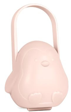 Miniland Schnullerhalter Rosa Dolce, Schnullerhalter mit flexiblem Griff zum Aufhängen an einem Trolley, einer Tasche oder einem Kinderbett