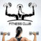 PiWine Wandaufkleber aus Vinyl, Fitnessstudio, Dekoration, Poster mit Hanteln, Fitness, Wandaufkleber, 54 x 83 cm