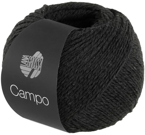 LANA GROSSA Campo | Feines, mehrfach verzwirntes Baumwoll-Mischgarn mit Struktur | Handstrickgarn aus 65% Baumwolle & 25% Viskose & 10% Leinen | 50g Wolle zum Stricken & Häkeln | 165m Garn FB 24