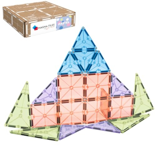 MAGNA-TILES Color Shop Pastel 20-Piece Magnetic Construction Set, The Original Magnetic Building Brand