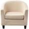 Housse de Fauteuil Chesterfield Cabriolet 2 Pièces Housses Fauteuil de Club 1 Place Housse Chaise Tullsta Cabriolet Extensible Beige