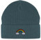 Spreadshirt Stickmotiv Regenbogen Mit Wolken Bio Fisherman Beanie Mütze, One Size, Dunkles Petrol
