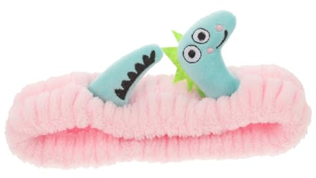 Cartoon Dinosaurier Stirnband für Frauen und Mädchen aus Coral Fleece | Spa Haarband zum Schminken und Gesichtwaschen, Hält Pony Zurück, 1 Stück, für Themenfotos