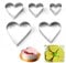 5Pcs Heart Cookie Cutter Stainless Steel Heart Shaped Cookie Cutters Pastry Cutter Heart Shaped Cookie Cutters for Baking Suitable for Making Pastries, Cupcake Gifts and Baking Biscuits