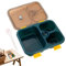 Qiwieod Contenitori per il pranzo per bambini, Lunchbox per bambini | Contenitori per pranzo al sacco per bambini di grande capacità con 4 scomparti - Contenitore per salse con coperchio con