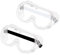 COMNICO 2 Stück Schutzbrillen Arbeitsschutzbrille Überbrille Klare Linse Weitsicht Leichte Brille Verstellbarer Riemen Flexibler Rahmen Staubdichte Schutzbrillen Antibeschlagbrille