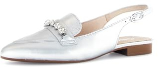 Gabor Damen Slingpumps, Frauen Absatzschuhe,hochhackige Schuhe,stoeckelschuhe,Abendschuhe,Court Shoes,Slingback,Silber (Kristall),38 EU / 5 UK
