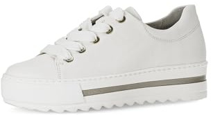 Gabor Damen Low-Top Sneaker, Frauen Halbschuhe,Freizeitschuhe,Turnschuhe,Laufschuhe,schnürschuhe,schnürer,Latte (Gold),43 EU / 9 UK