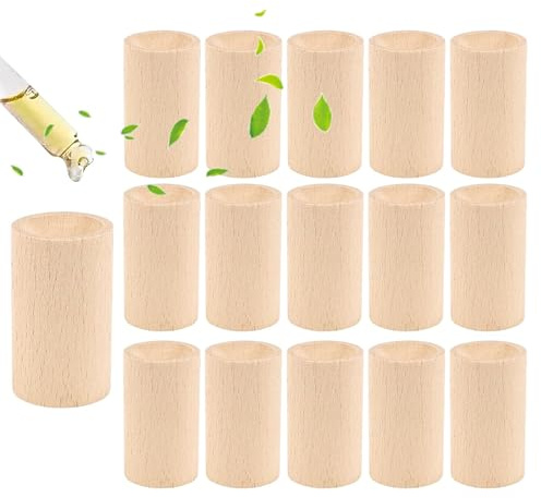 Hayaww 16 Stück Diffuser ätherische öle Diffuser Holz für Ätherische Holzdiffusor Öle Klein Aroma Diffusor Holz zum Gegen Holz Speziell für ätherische Öle Mücken Duftöldiffusoren Raumduft Diffuser
