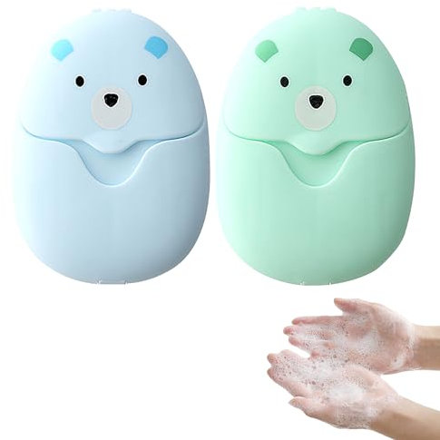 WOLMIK Lot de 2 boîtes (100 pièces) de feuilles de savon de voyage portables en flocons de savon jetables pour voyage, lavage des mains, accessoires de camping, randonnée, produits de nettoyage